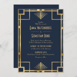 Elegant chic  Great Gatsby Art Deco Wedding Invita Invitation<br><div class="desc">Elegant chic Great Gatsby themed inspired art deco wedding invitation.  This unique designer invitation oozes both romance,  style and elegance. © Julie McIver</div>