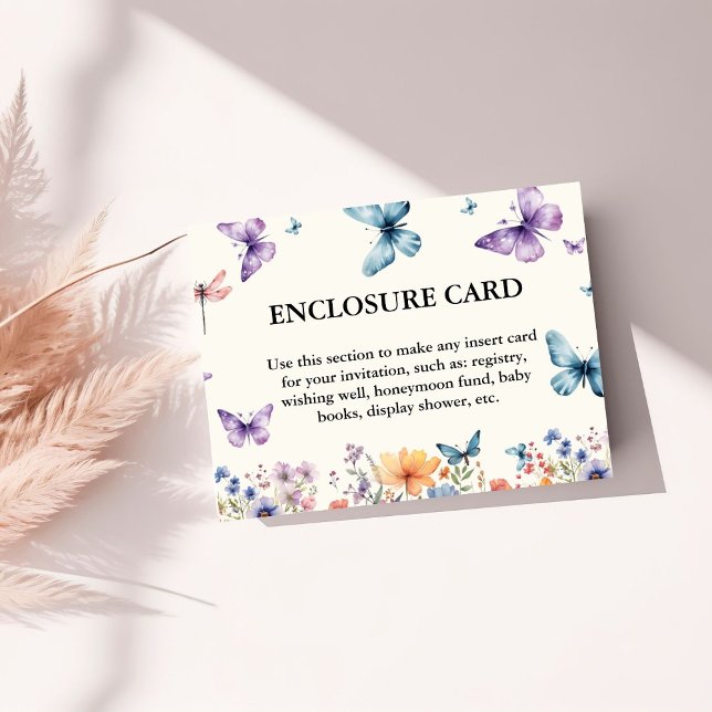 Elegant& Chic he give her butterflies Enclosure  Invitation (Creator Uploaded)