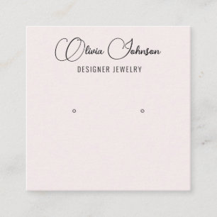 Elegant Chic Jewellery Earring Display Square Business Card