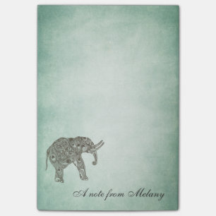 Elegant chic lady elephant vintage post-it notes