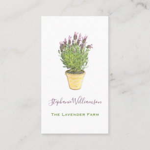 Elegant Chic Lavender Flower Farm Business Card