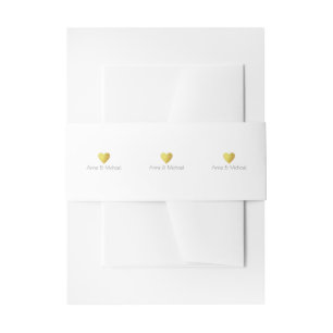 Elegant & Chic Love Monogram Wedding White Invitation Belly Band