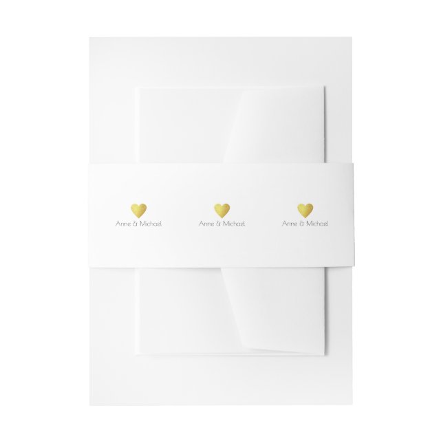 Elegant & Chic Love Monogram Wedding White Invitation Belly Band (Front Example)