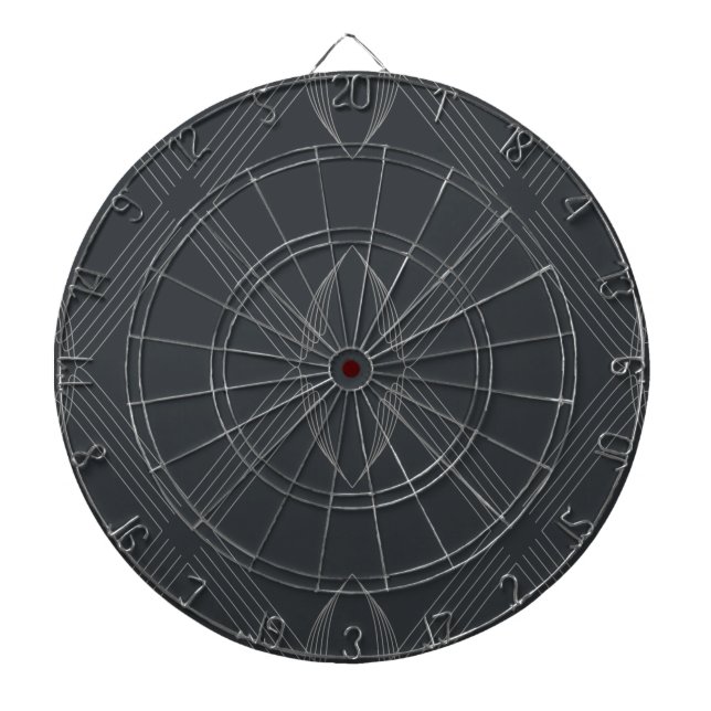 Elegant, chic, luxurious, simple line pattern dartboard (Front)