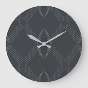 Elegant, chic, luxurious, simple line pattern large clock
