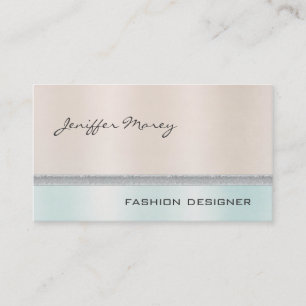 Elegant chic luxury contemporary shiny pastel business card