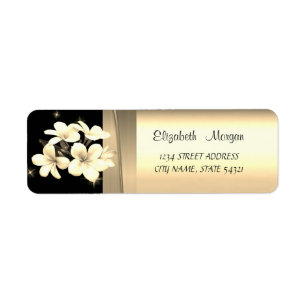 Elegant Chic Luxury ,Faux Gold,Black,Flowers