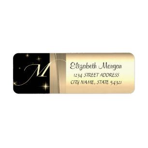 Elegant Chic Luxury ,Faux Gold,Black,Monogram
