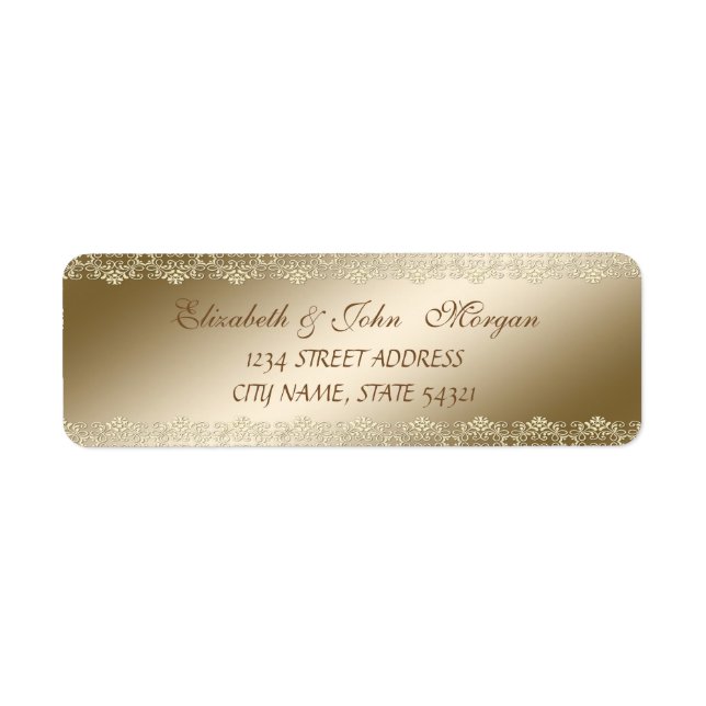 Elegant  Chic Luxury ,Faux Gold,Lace (Front)