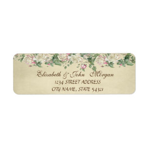 Elegant  Chic Luxury -Roses  Address Label