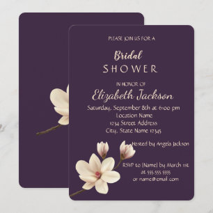 Elegant Chic Magnolia Bridal Shower Invitation