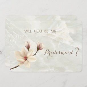Elegant Chic Magnolia Bridesmaid Card
