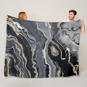 Elegant chic marble  fleece blanket