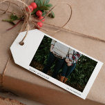 Elegant Chic Minimalistic Single Photo Christmas Gift Tags<br><div class="desc">Introducing our "Elegant Chic Minimalistic Single Photo Christmas Gift Tags" – the perfect finishing touch to elevate your holiday gift-giving experience. These tags are a blend of classic tradition and elegant minimalism, designed to make your presents stand out in style. Each tag is adorned with a striking black and white...</div>