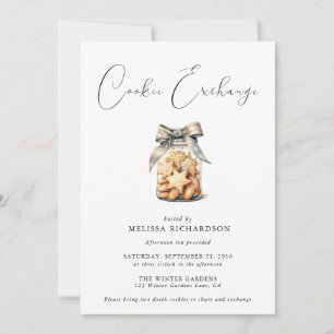 Elegant Chic Modern Cookie Exchange Invitation