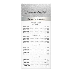 Elegant chic modern luxury faux glittery menu card