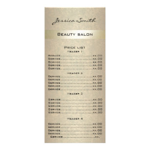 Elegant chic modern luxury faux gold menu card