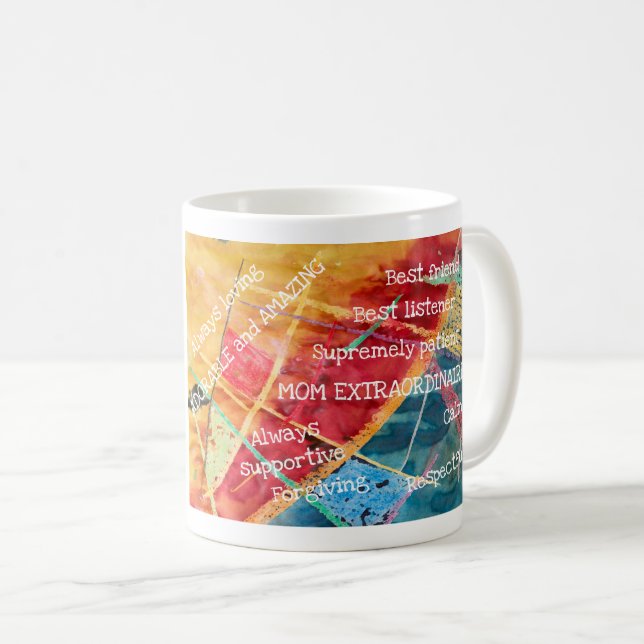 Elegant Chic Mum Extraordinaire Amazing Mother Coffee Mug (Front Right)