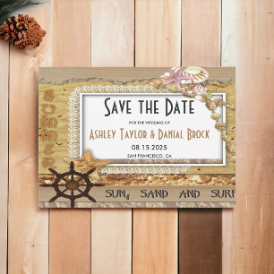 Elegant Chic Navy Coastal Seaside Modern Wedding Save The Date