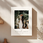 Elegant Chic Newlyweds Wedding Photo Modern Canvas Print<br><div class="desc">A beautiful and elegant keepsake of your wedding day! Remember in style with this chic photo canvas print with your family name and year of celebration in modern typography on a cream background.</div>