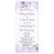 Elegant Chic Pastel Purple Flowers Wedding Program
