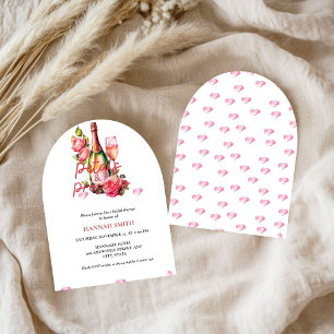 Elegant & Chic Petals and Prosecco Bridal Shower Invitation