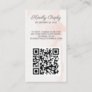 Elegant chic photo QR Code online RSVP Enclosure Card