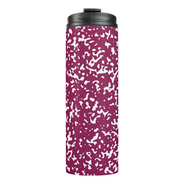 Elegant  Chic Purple Composition Book  Thermal Tumbler (Front)