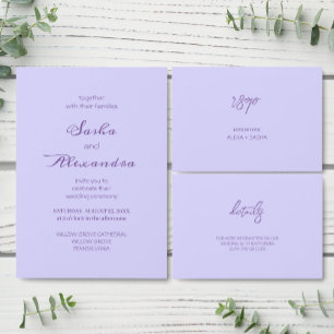 Elegant Chic Purple Lavender Invitation