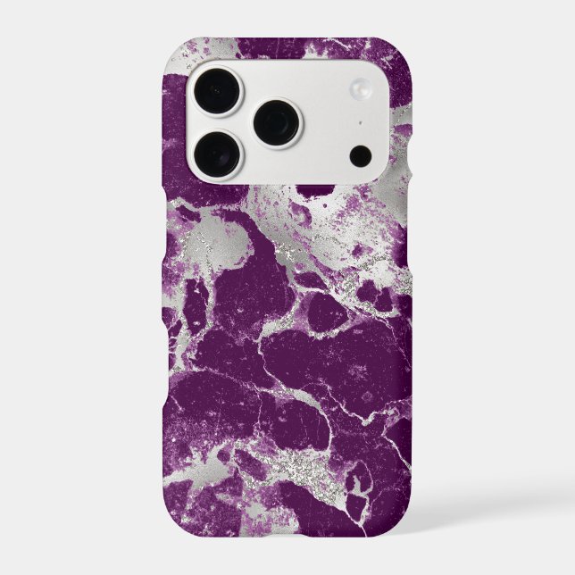 Elegant Chic Purple Violet Abstract Pattern (Back)