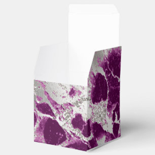 Elegant Chic Purple Violet Abstract Pattern Favour Box