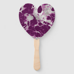 Elegant Chic Purple Violet Abstract Pattern Hand Fan