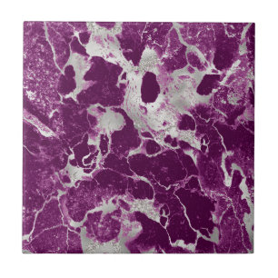 Elegant Chic Purple Violet Abstract Pattern Tile