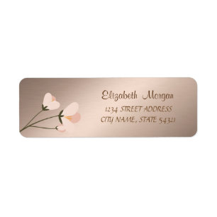 Elegant Chic Romantic, Flower Address Label