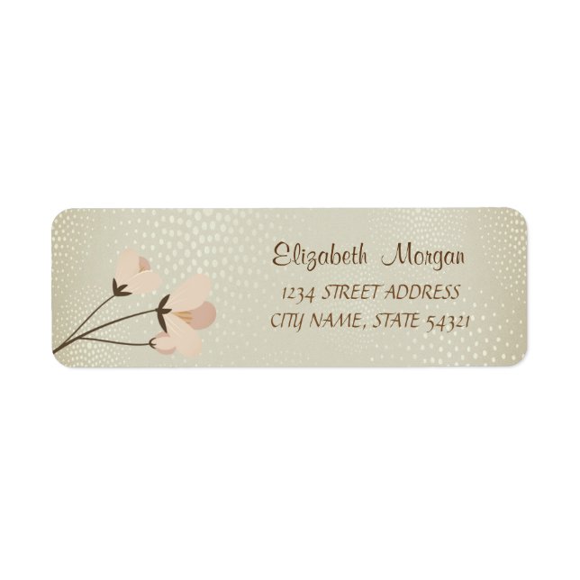 Elegant Chic Romantic, Flower Address Label (Front)