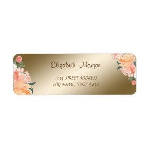 Elegant Chic Romantic, Flowers Address Label