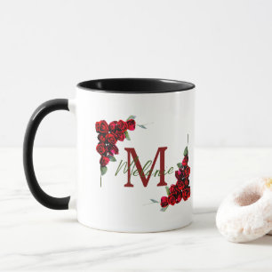 Elegant Chic Romantic Red Roses Floral   Mug