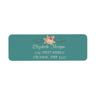 Elegant Chic Romantic, Rose Address Label