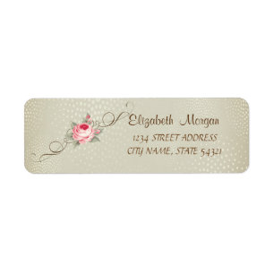 Elegant Chic Romantic, Rose Address Label