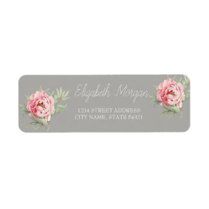 Elegant Chic Romantic Roses Address Label