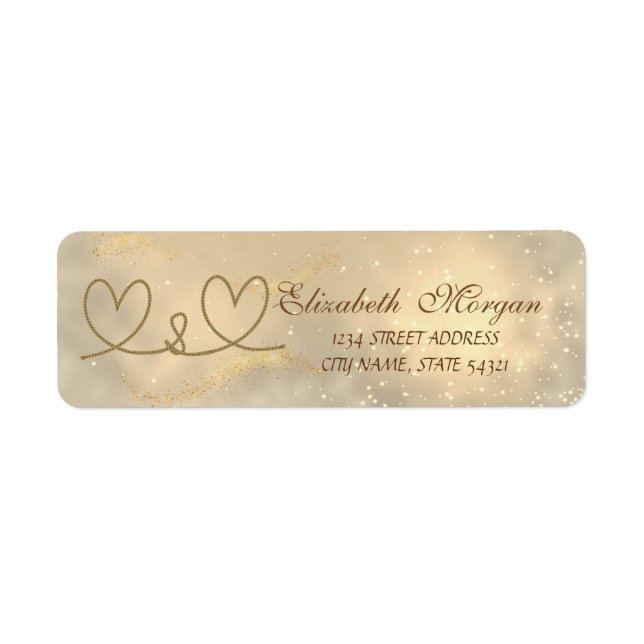 Elegant  Chic Rope Hearts  Address (Front)