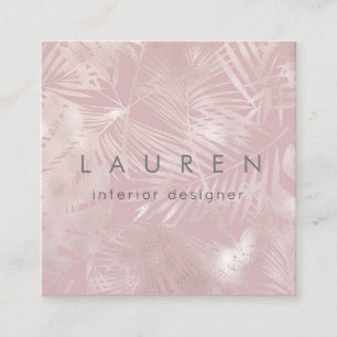 Elegant chic rose gold faux foil Business Card