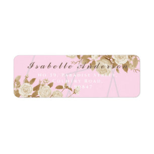 Elegant Chic Rose Pink Return Address Label