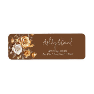 Elegant Chic Rose   Romantic Return Address