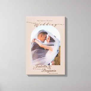 Elegant Chic Rose Wedding Photo Canvas Print