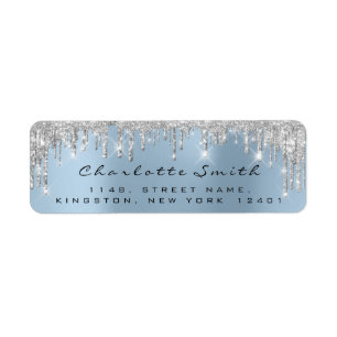 Elegant Chic Royal Blue Silver Grey RSVP