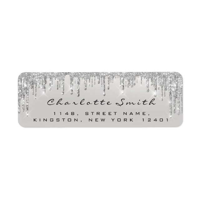 Elegant Chic Royal Grey Silver Grey RSVP (Front)