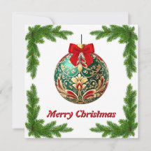 Elegant Chic Rustic Colourful Merry Christmas Ball