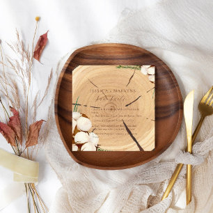 Elegant & Chic Rustic Wedding fun facts wedding Napkin