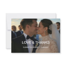 Elegant Chic Script Love Heart Wedding 2 Photos